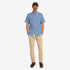 Timberland Mens Mill Brook Linen Short Sleeve Shirt in Blue