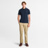 Timberland Mens Oyster River Tipped Collar Ss Polo in Blue