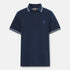 Timberland Mens Oyster River Tipped Collar Ss Polo in Blue