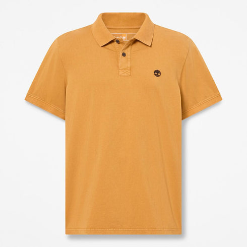 Timberland Mens Oyster River Washed Short Sleeve Polo in Brown