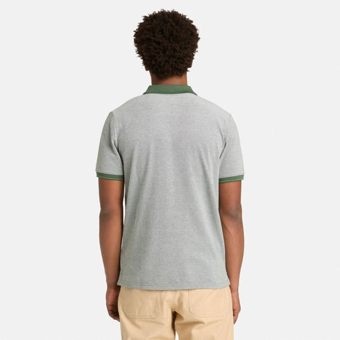 Timberland Mens Oyster River Oxford Short Sleeve Polo in Green