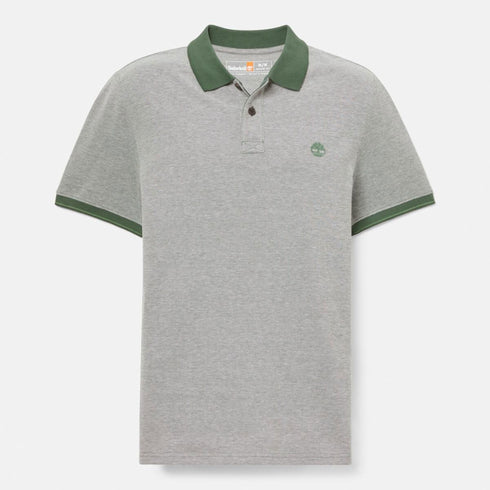Timberland Mens Oyster River Oxford Short Sleeve Polo in Green