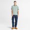 Timberland Mens Oyster River Oxford Short Sleeve Polo in Green