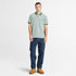 Timberland Mens Oyster River Oxford Short Sleeve Polo in Green
