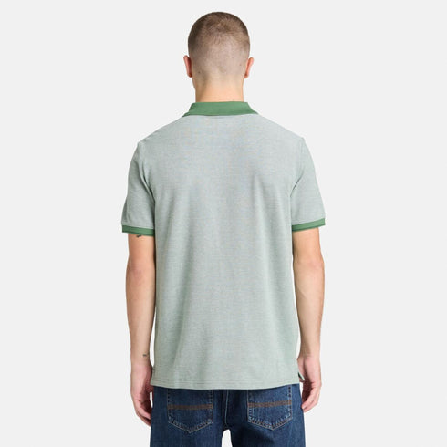 Timberland Mens Oyster River Oxford Short Sleeve Polo in Green