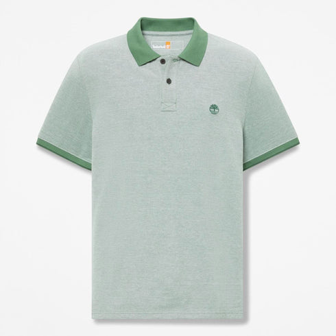 Timberland Mens Oyster River Oxford Short Sleeve Polo in Green