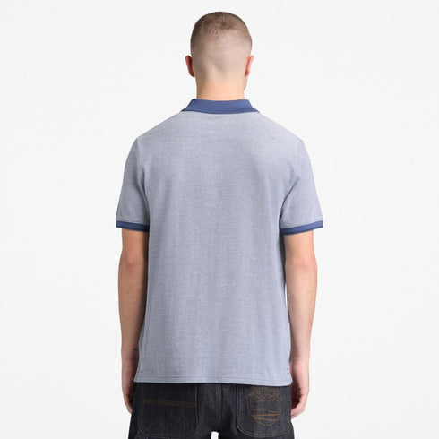 Timberland Mens Oyster River Oxford Short Sleeve Polo in Blue