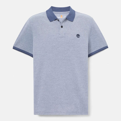 Timberland Mens Oyster River Oxford Short Sleeve Polo in Blue