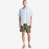 Timberland Mens Short Sleeve Stretch Poplin Shirt in Blue