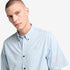 Timberland Mens Short Sleeve Stretch Poplin Shirt in Blue
