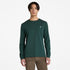 Timberland Mens Chest Logo Longsleeve Tee (Reg) in Dark Green