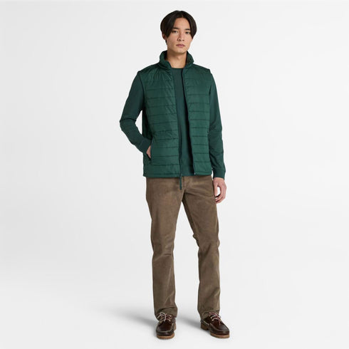 Timberland Mens Chest Logo Longsleeve Tee (Reg) in Dark Green