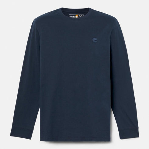Timberland Mens Chest Logo Longsleeve Tee (Reg) in Dark Blue