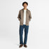 Men's Chest Logo Brushback Zip Hoodie