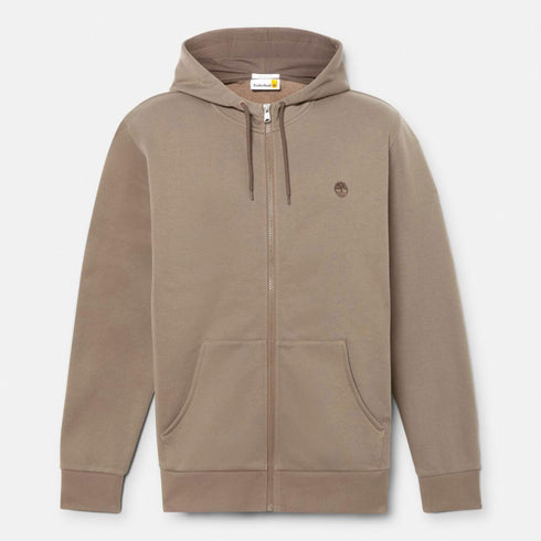 Men's Chest Logo Brushback Zip Hoodie