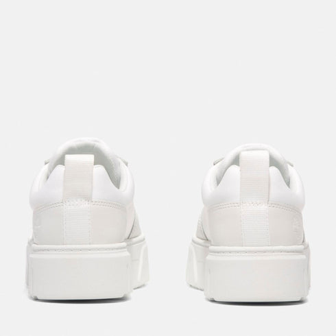 Timberland Womens Laurel Court Low Lace Up Sneaker in White Full Grain