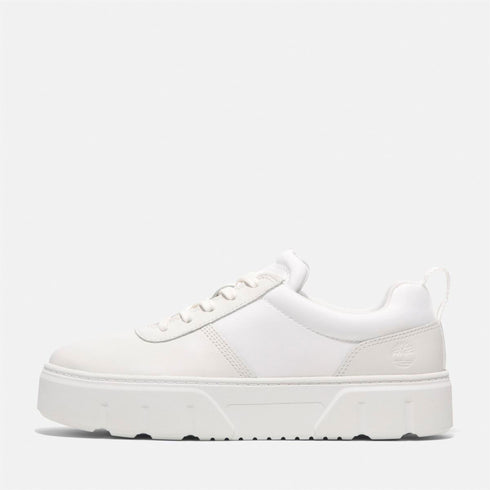 Timberland Womens Laurel Court Low Lace Up Sneaker in White Full Grain