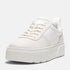Timberland Womens Laurel Court Low Lace Up Sneaker in White Full Grain
