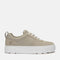 Timberland Womens Laurel Court Low Lace Up Sneaker in Light Taupe Suede