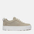 Timberland Womens Laurel Court Low Lace Up Sneaker in Light Taupe Suede