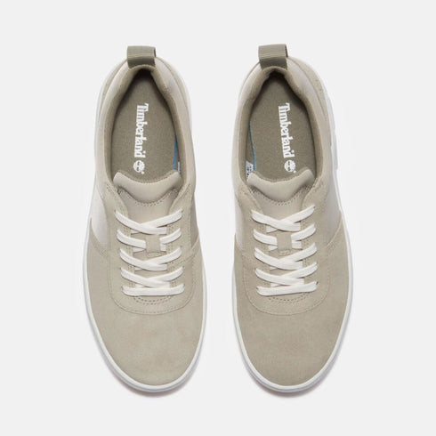 Timberland Womens Laurel Court Low Lace Up Sneaker in Light Taupe Suede