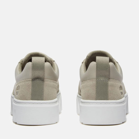Timberland Womens Laurel Court Low Lace Up Sneaker in Light Taupe Suede