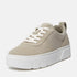 Timberland Womens Laurel Court Low Lace Up Sneaker in Light Taupe Suede