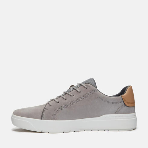 Timberland Mens Seneca Bay Low Lace Up Sneaker in Light Grey Nubuck