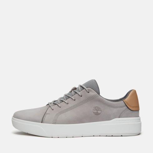 Timberland Mens Seneca Bay Low Lace Up Sneaker in Light Grey Nubuck