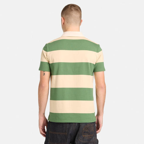 Timberland Mens Rugby Striped Short Sleeve Polo