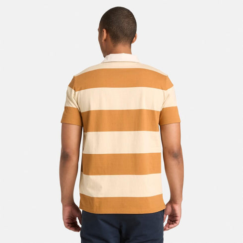 Timberland Mens Rugby Striped Short Sleeve Polo