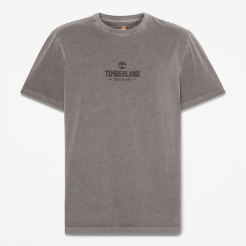 Timberland Mens Garment Dyed Short Sleeve Tee in Grey
