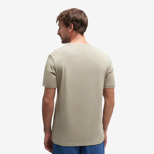 Timberland Mens Mountain Graphic Short Sleeve Tee in Beige