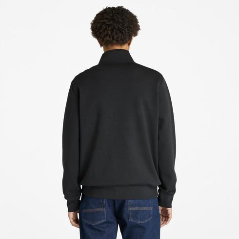 Men's Chest Logo Brushback 1/4 Zip Sweatshirt