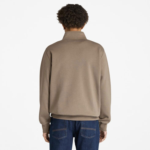 Men's Chest Logo Brushback 1/4 Zip Sweatshirt