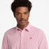 Timberland Mens Ls Seersucker Striped Shirt (Regular) in Red