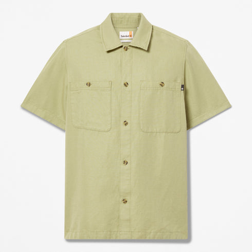 Cotton Linen Ss Utility Overshirt
