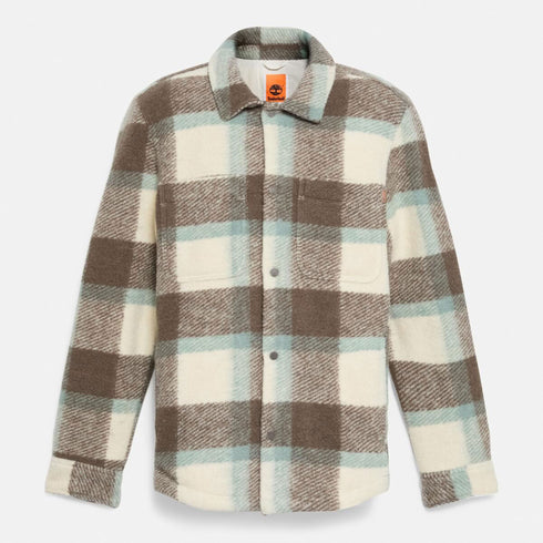 Timberland Mens Wool Blend Shacket - Shirt in Natural