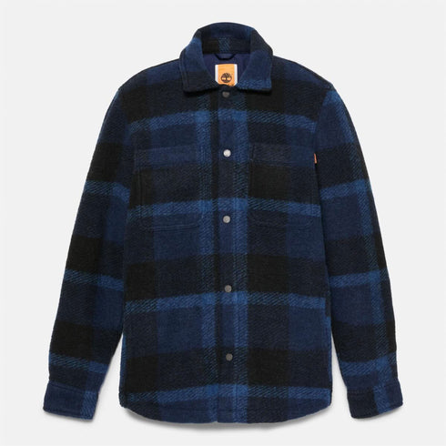 Timberland Mens Wool Blend Shacket - Shirt in Dark Blue