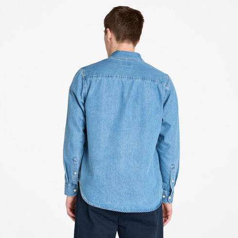 Timberland Mens Denim Shirt in Light Blue