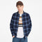 Timberland Mens Midweight Flannel Check Shirt in Dark Blue