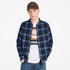 Timberland Mens Midweight Flannel Check Shirt in Dark Blue