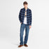 Timberland Mens Midweight Flannel Check Shirt in Dark Blue