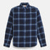 Timberland Mens Midweight Flannel Check Shirt in Dark Blue