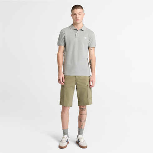 Timberland Mens Brookline Twill Cargo Short in Grey