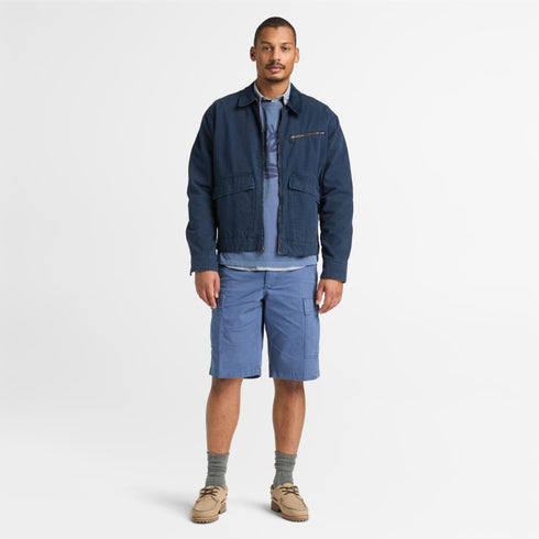 Timberland Mens Brookline Twill Cargo Short in Blue