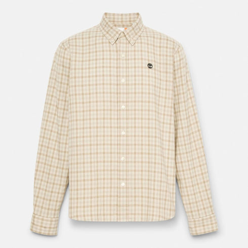 Timberland Mens Solucell Gingham Shirt in Natural