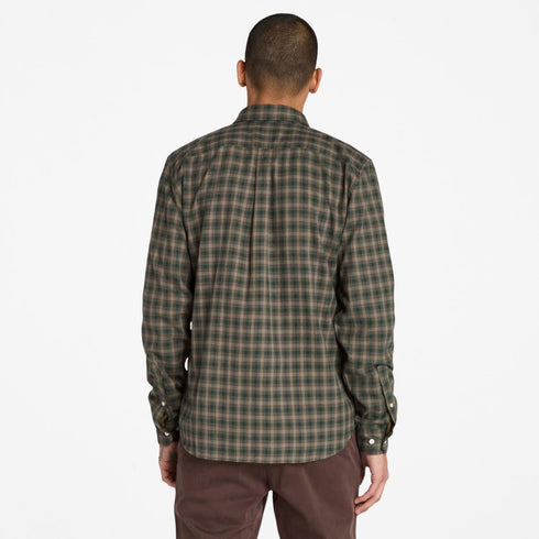 Timberland Mens Solucell Gingham Shirt in Dark Green
