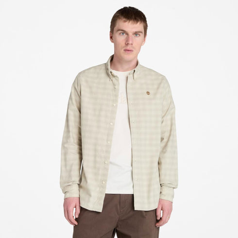 Timberland Mens Solucell Plaid Shirt in Natural
