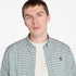 Timberland Mens Stretch Poplin Gingham Shirt in Light Blue